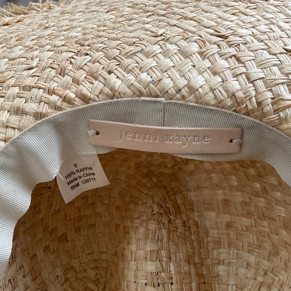 Jenni Kayne Beige Wide-Brimmed Straw Hat with Frayed Edges - Picture 3 of 3